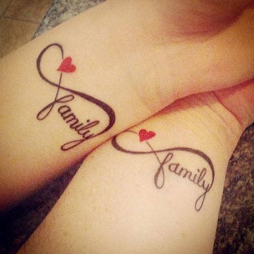 family mother daughter tattoo