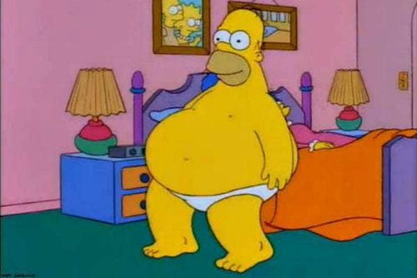 Homer Simpson overweight