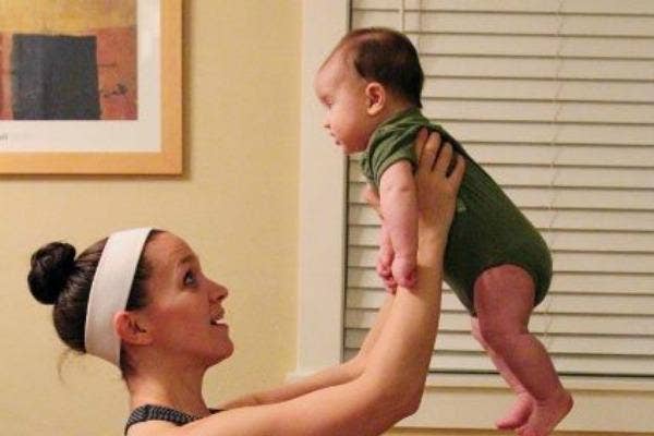 mom and baby
