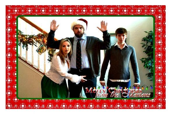Embarrassing Christmas Photo Card.