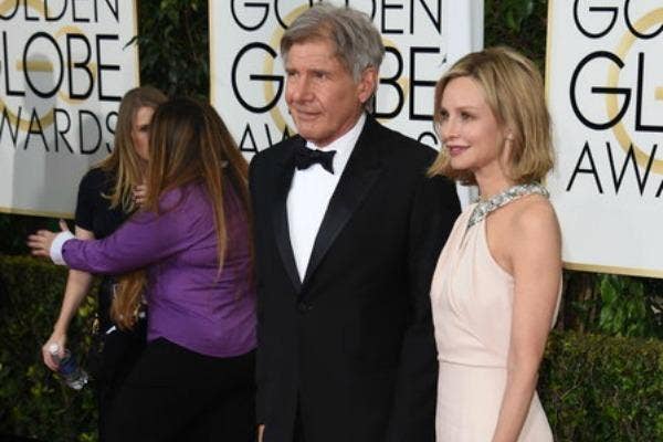 Calista Flockhart and Harrison Ford