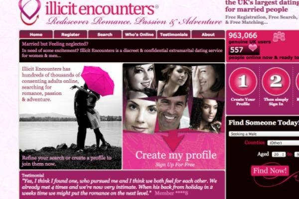 Illicit dating site