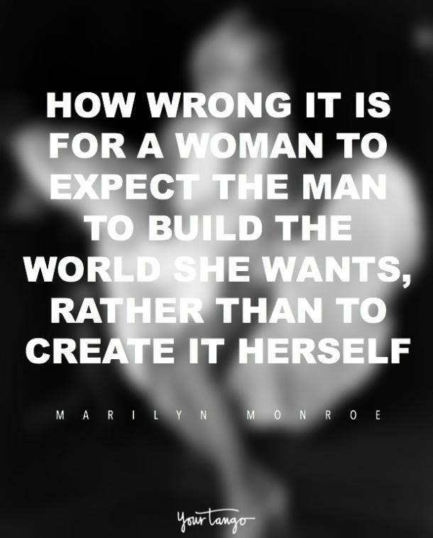 <strong>On being your own hero.</strong> Marilyn Monroe quotes