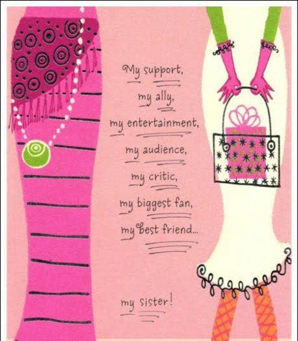 On being everything for your sister. thank you sister quotes
