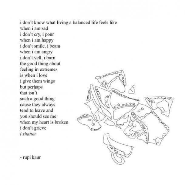 <strong>On being heartbroken.</strong> rupi kaur poems strong woman quotes feminism