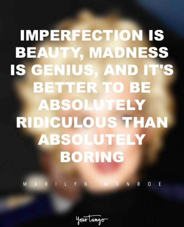 <strong>On being yourself.</strong> Marilyn Monroe quotes