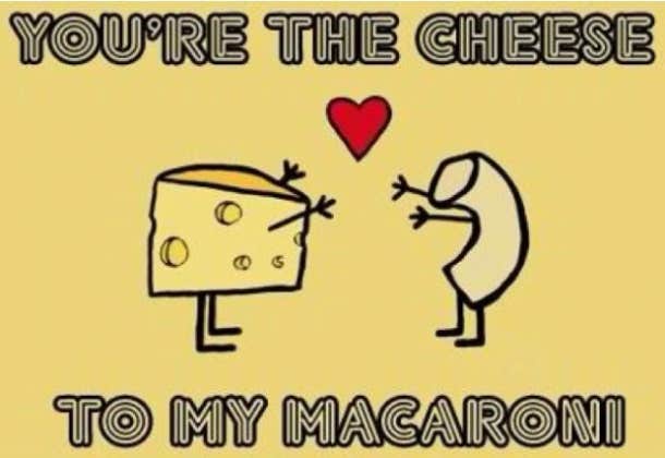 macaroni and cheese I love you meme