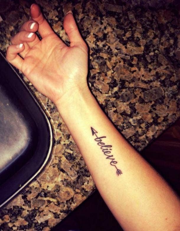 40 Cute Minimalist One Word Tattoo Ideas For Women Yourtango