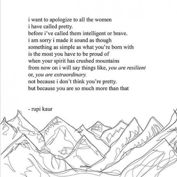 <strong>On how you are more than beauty.</strong> rupi kaur poems strong woman quotes feminism