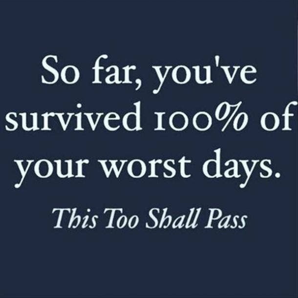 The worst days are over. Happiness Quotes When You're Depressed