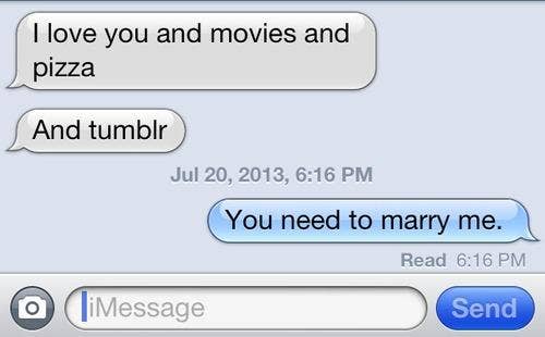 Hey, they know what they want. cute quotes love texting