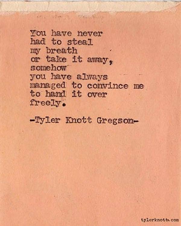 30 Love Poems By Tyler Knott Gregson Are Super Inspiring Yourtango Tyler knott gregson on instagram: 30 love poems by tyler knott gregson