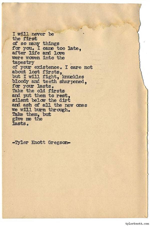 Tyler Knott Gregson Love Poems Quotes