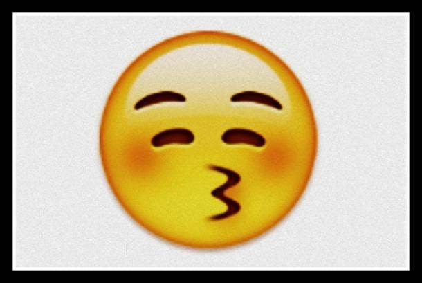 flirty emoji kissing face 
with closed eyes 