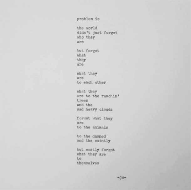 <strong>On who we are now, and who we have always been.</strong> Jarod Wabick Instagram Poetry Love Yourself Quotes