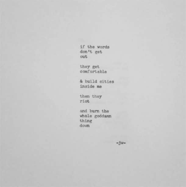 <strong>On the overwhelming need for expression.</strong> Jarod Wabick Instagram Poetry Love Yourself Quotes
