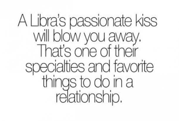 Libra woman kisses