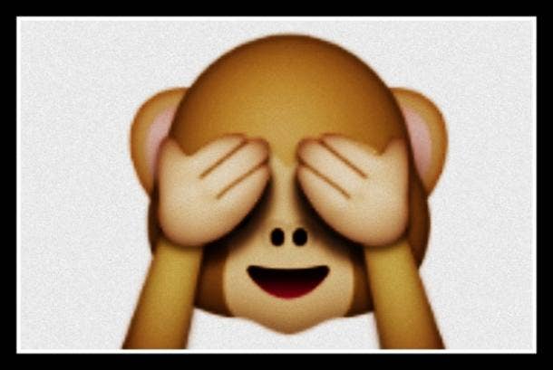 flirty emoji See No Evil Monkey