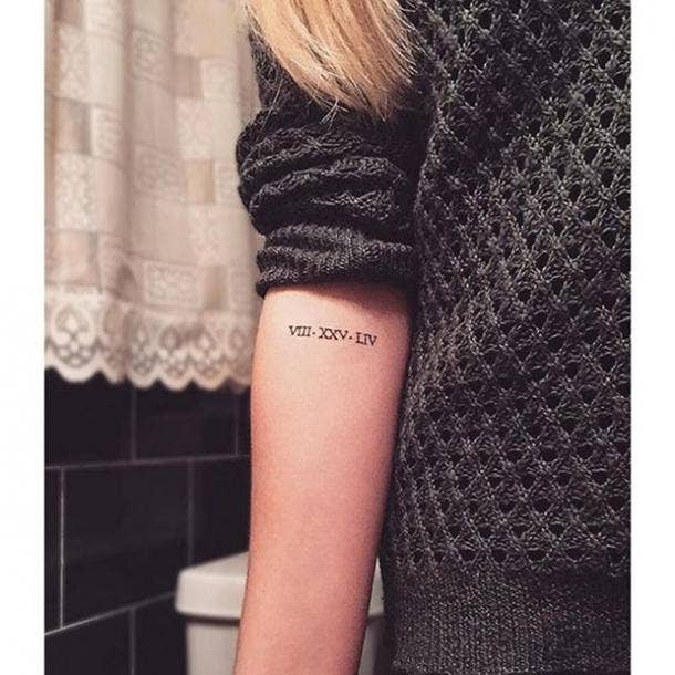 <strong>Mark a special occasion with roman numerals.</strong> Tattoos For Her