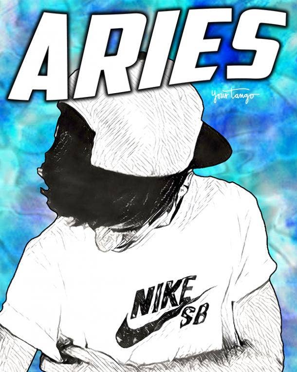 illustration of an Aries man