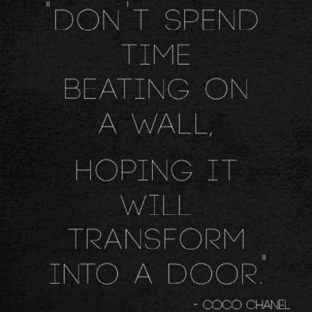 beating on a wall