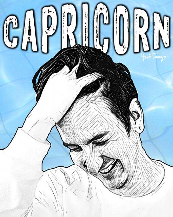 illustration of a Capricorn man