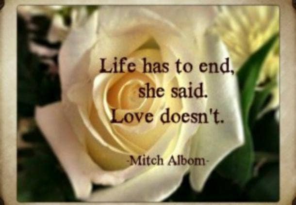 <b>Their love never dies.</b> Grief quote
