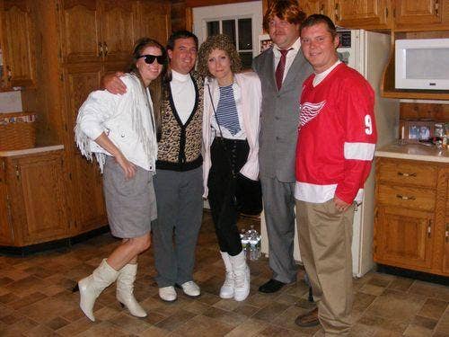 Go classic squad costumes by being the Ferris Bueller characters. nostalgic halloween costume throwback