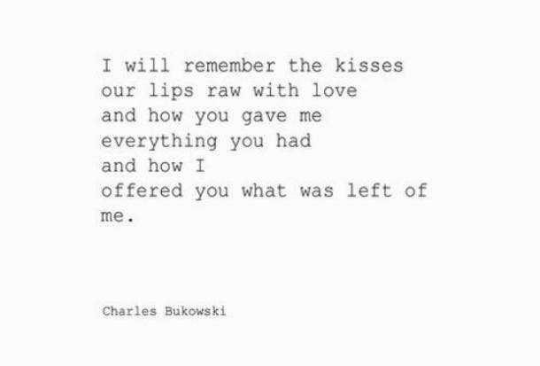 bukowski love poems