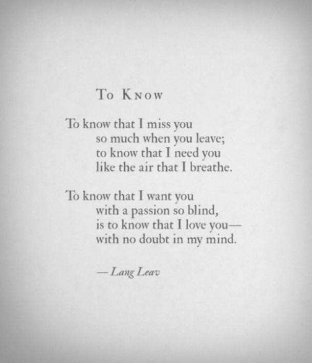 Missing the love of your life poems