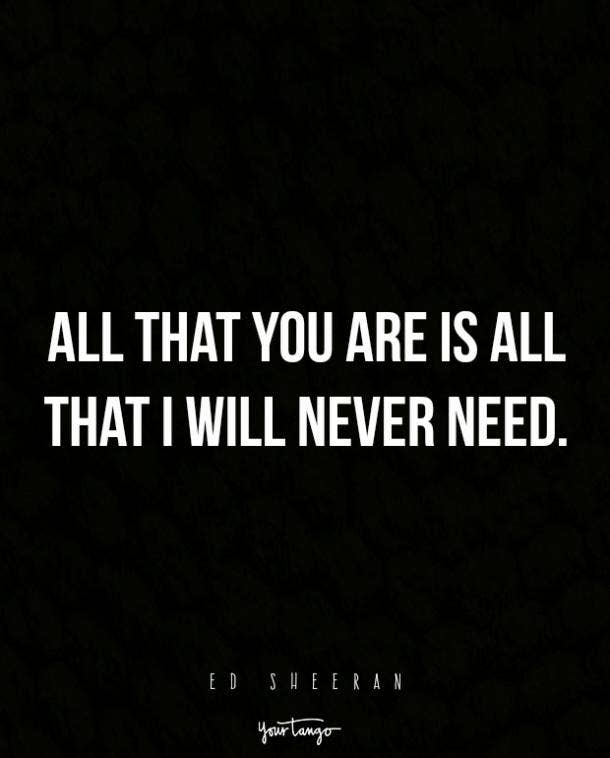 All that you are is all that I will never need.