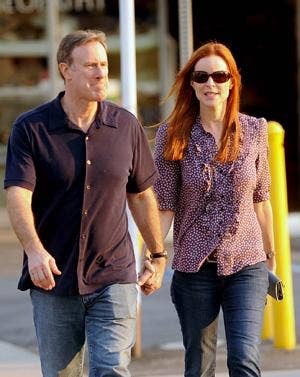 Marcia Cross found the love of her life, stockbroker Tom Mahoney, in a flower shop Meet-cutes do happen! <a href="http://www.sheknows.com/entertainment/articles/807471/marcia-cross-husband-has-cancer">sheknows.com</a>