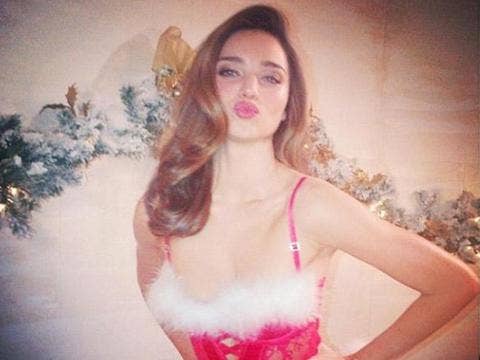 No wonder you just want to put a bow on her! Victoria's Secret Angel alum Miranda Kerr is a pro, after all <a href="http://twitter.com/mirandakerr/">twitter.com</a>