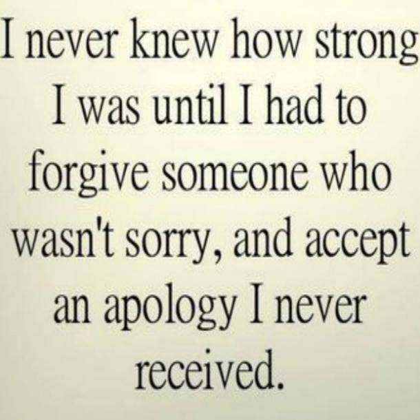 apology never received