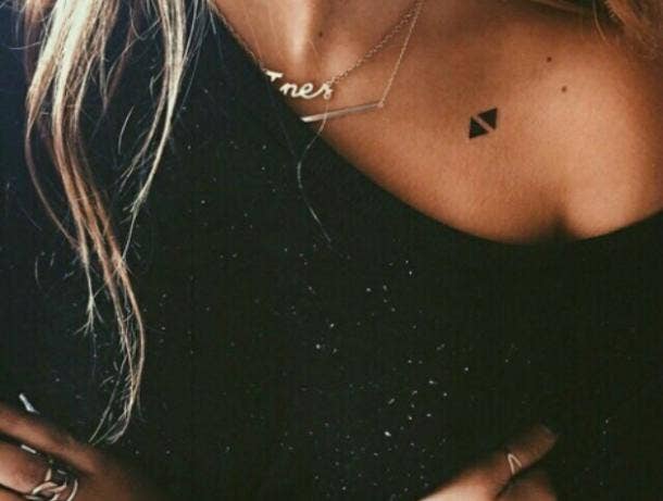13. Two triangles tiny tattoos