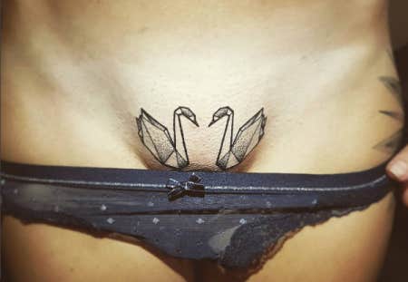 Origami swans tattoo vagina tattoos ideas & designs