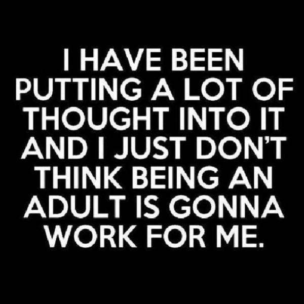 <strong>When you make big life choices.</strong> funny adulting quote