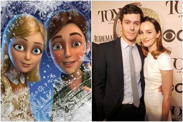 Kai and Gerda of Disney&#039;s &#039;Frozen&#039; and Leighton Meester and Adam Brody