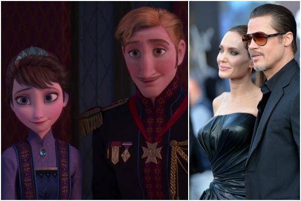 King Agdar and Queen Idun of Arendelle in Disney&#039;s &#039;Frozen,&#039; Brad Pitt and Angelina Jolie