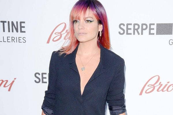 lily allen pink hair