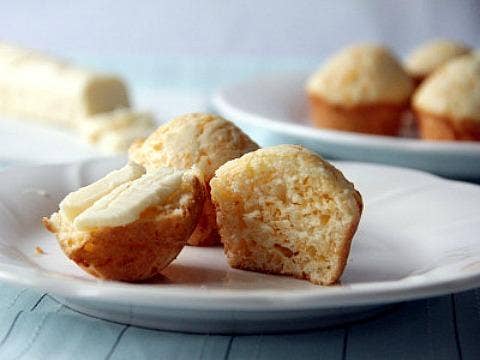 Mini Cheddar Biscuit Muffins with Vanilla Honey Butter