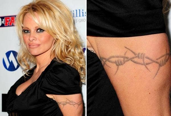 Pam Anderson arm tattoo