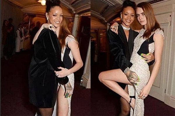 Rihanna and Cara Delevigne