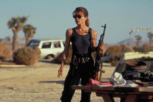 Linda Hamilton as Sarah Connor in &#039;Terminator 2: Judgement Day&#039;