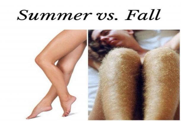 Summer Vs. Fall for legs