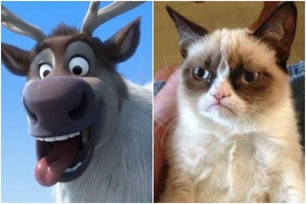 Sven the Reindeer of Disney&#039;s &#039;Frozen&#039; and Grumpy Cat