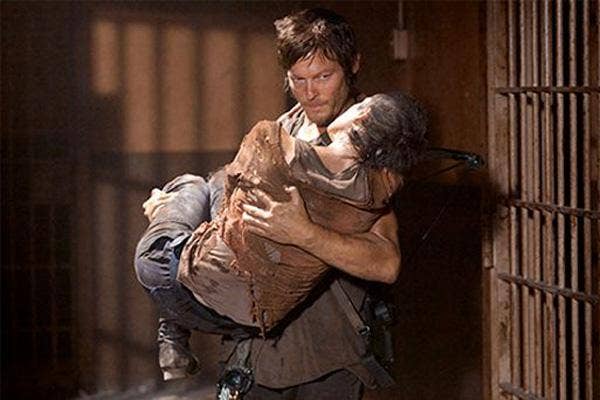 AMC The Walking Dead Melissa McBride as Carol Pelletier and Norman Reedus as Daryl Dixon