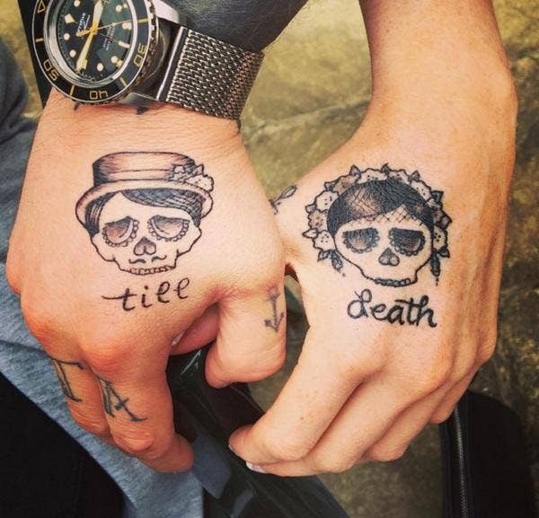 King and Queen Tattoos  Matching couple tattoos, Couple tattoos