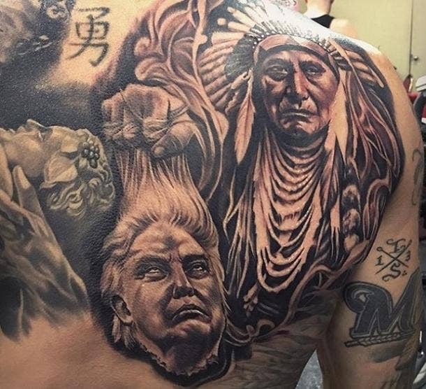 trump hillary tattoo