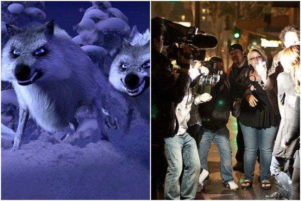 Wolves of Disney&#039;s &#039;Frozen&#039; and paparazzi